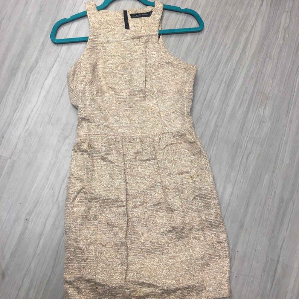 Gold Shimmer Mid Dress